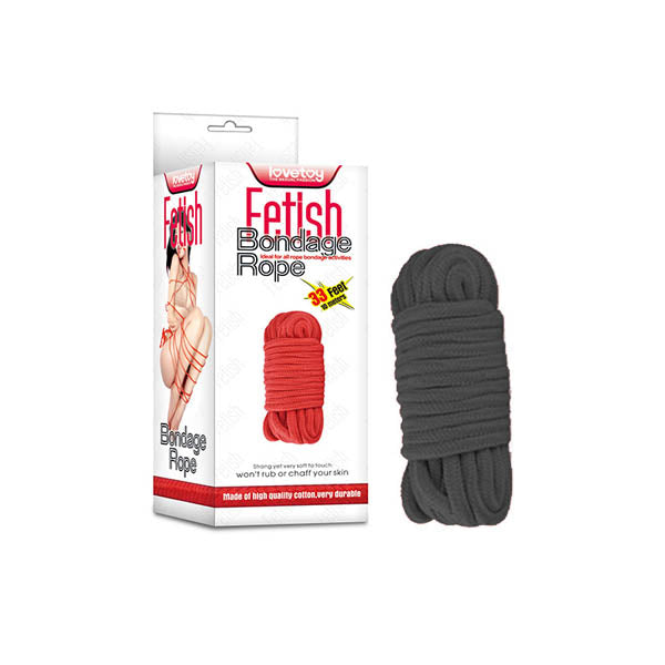 Fetish Bondage Rope - Black - 10 m Length Lovetoy